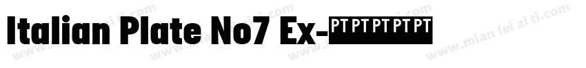 Italian Plate No7 Ex字体转换